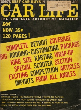 CAR LIFE 1960 AUG - BEST 60S, SEBRING, CONSTANTINE, BAKERSFIELD, HOT CORVAIR*